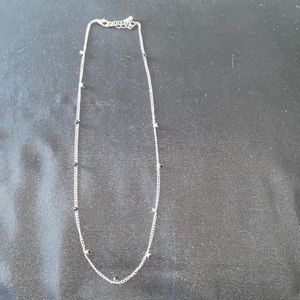 Matching set of Black diamond necklace & black bow Simone dangle hypoallergenic